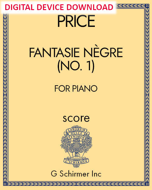 Fantasie nègre No. 1 in E Minor - Digital (Not Printable)