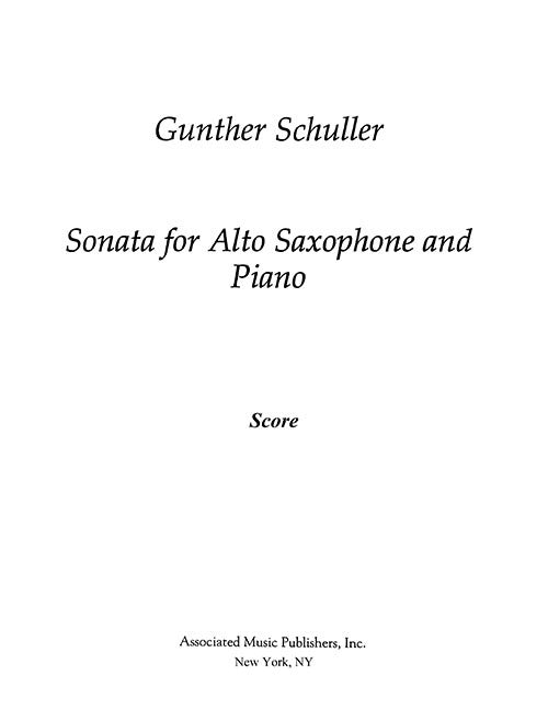 Sonata for Alto Sax and Piano