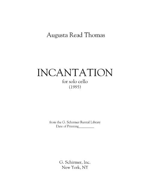 Incantation (cello version)
