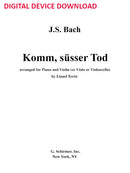 Komm, süsser Tod (vn, pf) - Digital (Not Printable)