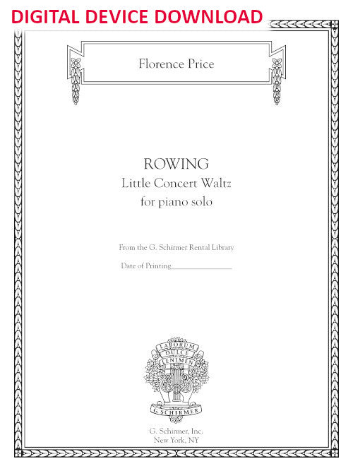 Rowing: Little Concert Waltz - Digital (Not Printable)