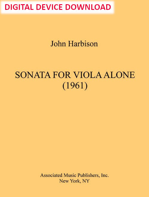 Sonata for Viola Alone - Digital