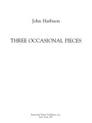 Three Occasional Pieces - Digital (Not Printable)