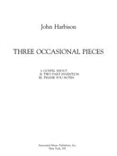 Three Occasional Pieces - Digital (Not Printable)