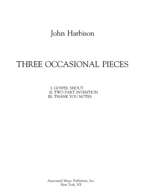 Three Occasional Pieces - Digital