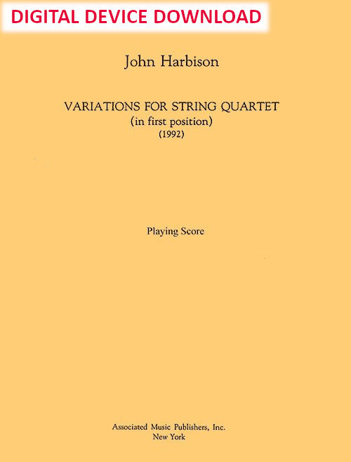 Variations for String Quartet (in First Position) - Digital (Not Printable)