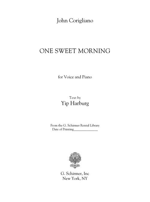 One Sweet Morning, for Female Voice and Piano - Digital (Not Printable)