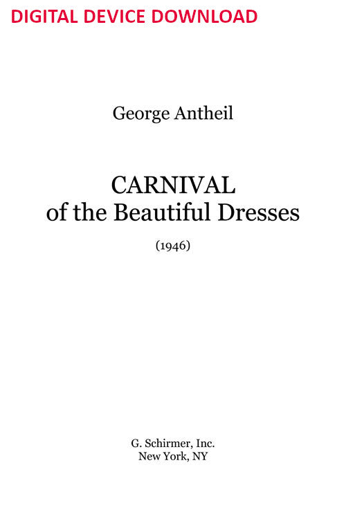 Carnival of the Beautiful Dresses - Digital (Not Printable)