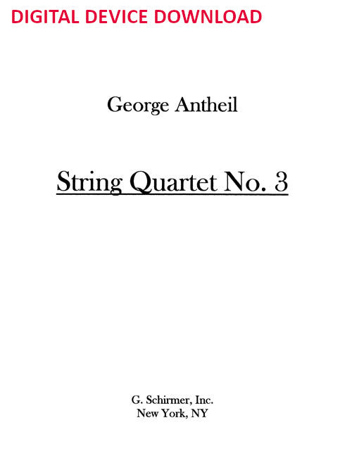 String Quartet No. 3 - Digital (Not Printable)