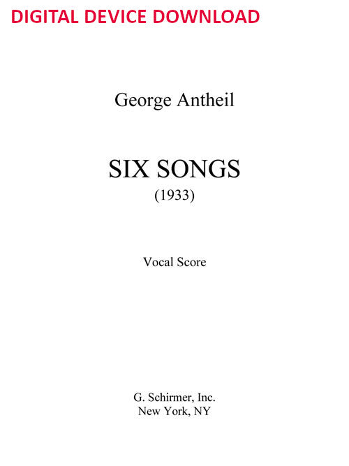 Six Songs - Digital (Not Printable)