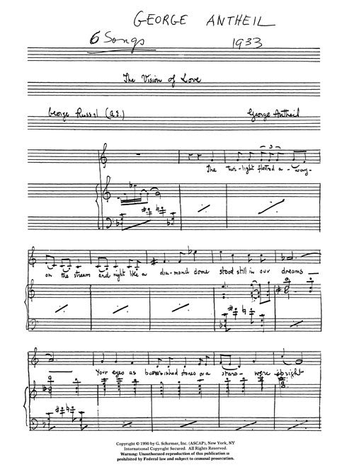 Six Songs - Digital (Not Printable)