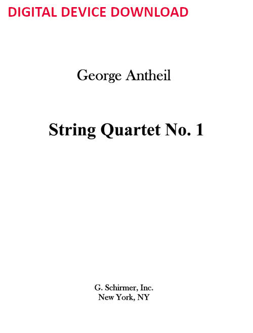 String Quartet No. 1 - Digital (Not Printable)