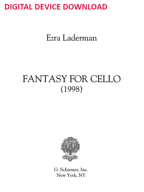 Fantasy (cello solo) - Digital (Not Printable)