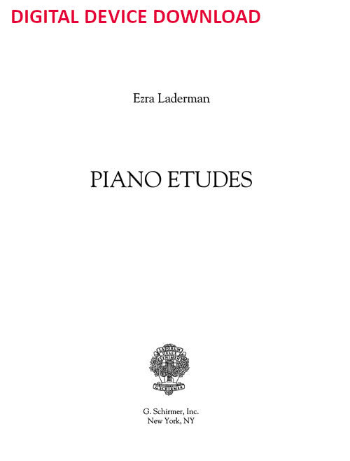 Piano Etudes - Digital (Not Printable)