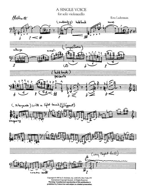 A Single Voice (cello) - Digital (Not Printable)