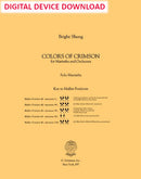 Colors of Crimson for Marimba and Orchestra - Digital (Not Printable)