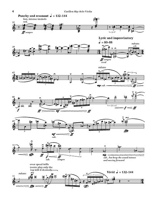 Carillon Sky (violin version) - solo part (violin) - Digital