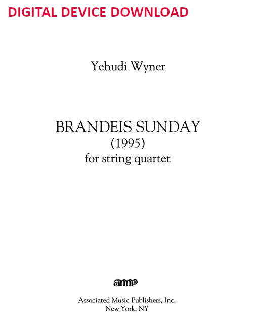 Brandeis Sunday - Digital (Not Printable)