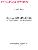 Leonardo Vincitore - set of 4 playing scores - Digital (Not Printable)