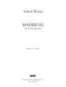 Madrigal - set of 4 scores