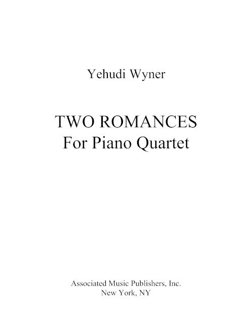 Romances for Piano Quartet