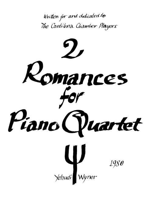 Romances for Piano Quartet - Digital (Not Printable)