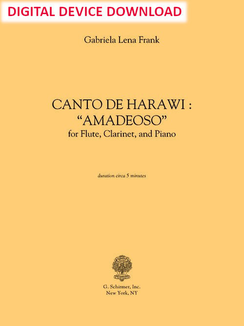 Canto de Harawi: “Amadeoso” - Digital (Not Printable)