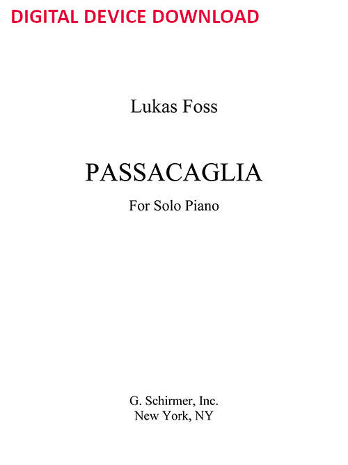 Passacaglia - Digital (Not Printable)