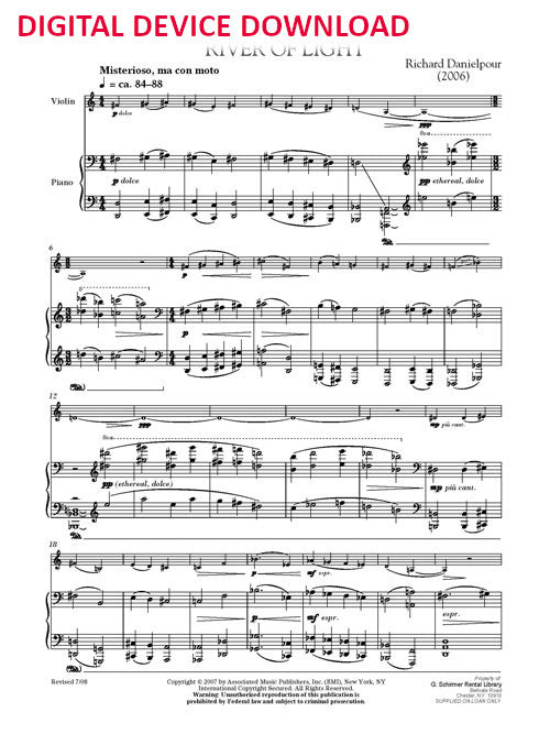 River of Light (In Memory of Isaac Stern) - Digital (Not Printable)