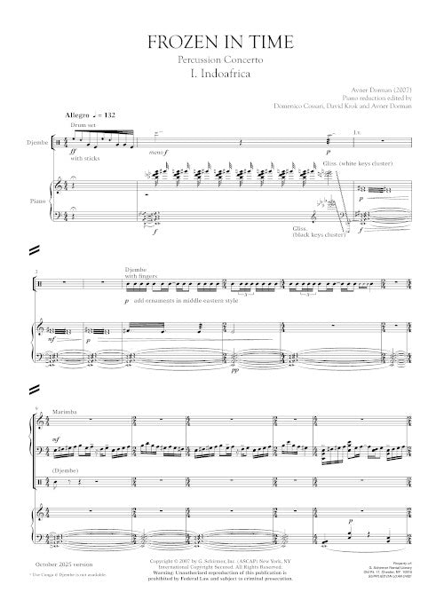 Frozen in Time - piano score only - Digital (Not Printable)
