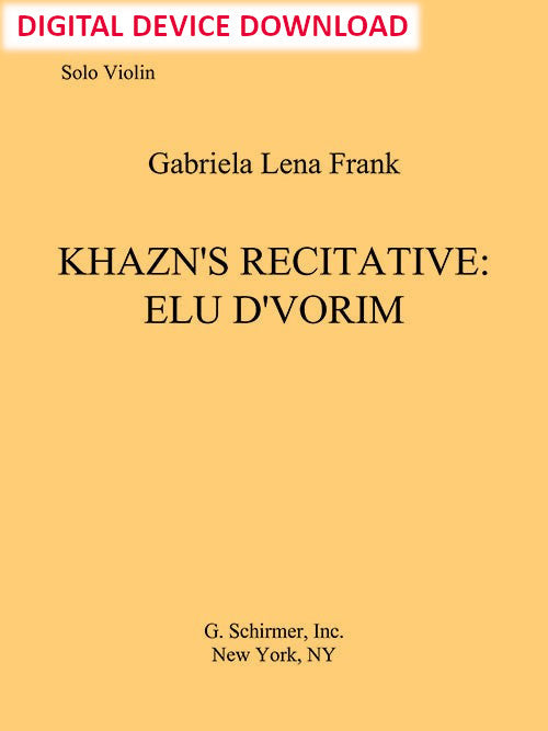 Khazn’s Recitative: Elu D’vorim - Digital