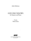God Only Knows - Digital (Not Printable)