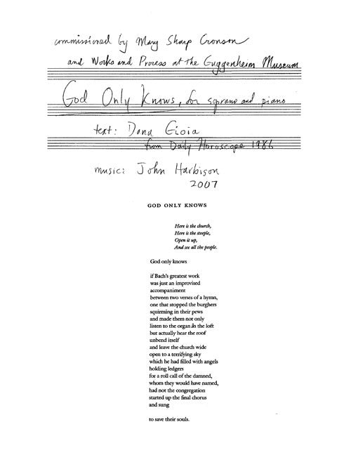 God Only Knows - Digital (Not Printable)