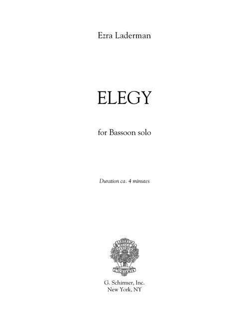 Elegy for Solo Bassoon - Digital