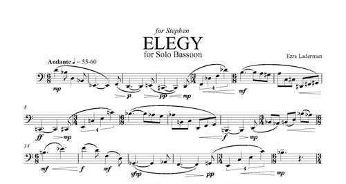 Elegy for Solo Bassoon - Digital