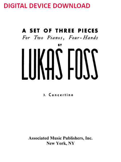 Concertino from “A Set of Three Pieces” - Digital (Not Printable)