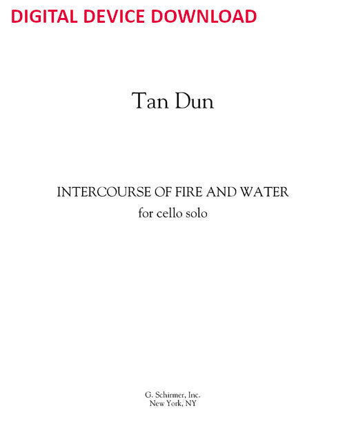 Intercourse of Fire and Water for solo cello - Digital