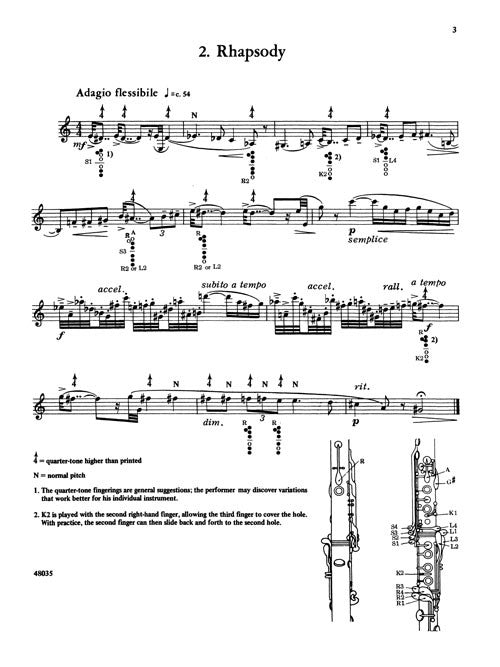 Five Pieces for Solo Clarinet - Digital