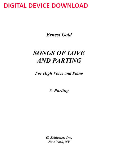 Parting (from “Songs of Love and Parting”) - Digital (Not Printable)