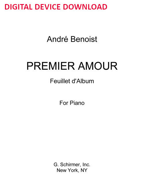 Premier Amour, Feuillet d'Album - Digital (Not Printable)