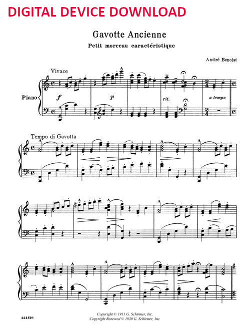 Gavotte Ancienne - Digital (Not Printable)