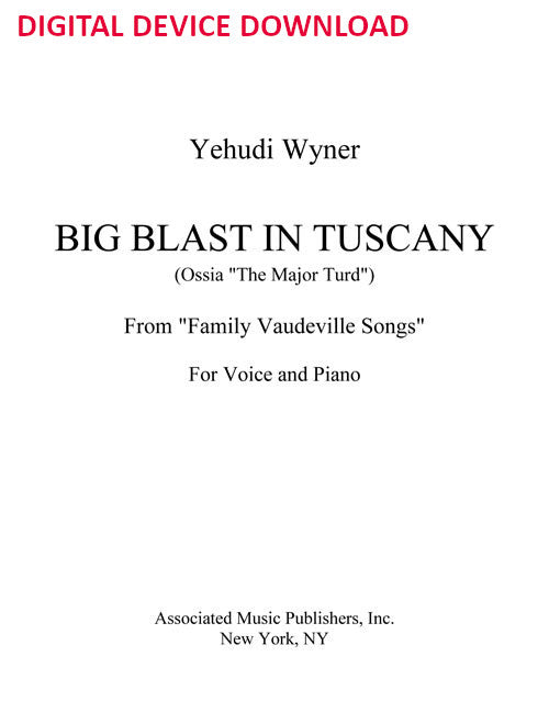 Big Blast in Tuscany (Ossia: The Major Turd) (from "Family Vaudeville Songs") - Digital