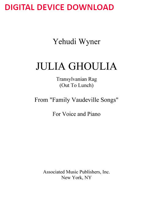 Julia Ghoulia Transylvania Rag (Out to Lunch) (from "Family Vaudeville Songs") - Digital