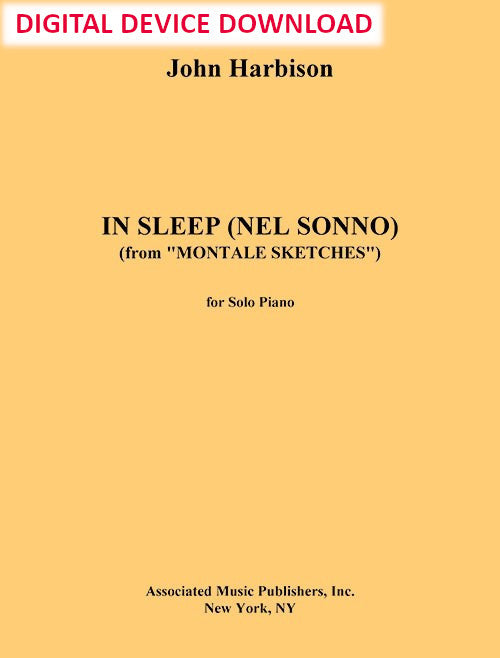 In Sleep (Part 2 Montale Sketches) - Digital