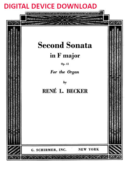 Second Sonata, in F - Digital (Not Printable)