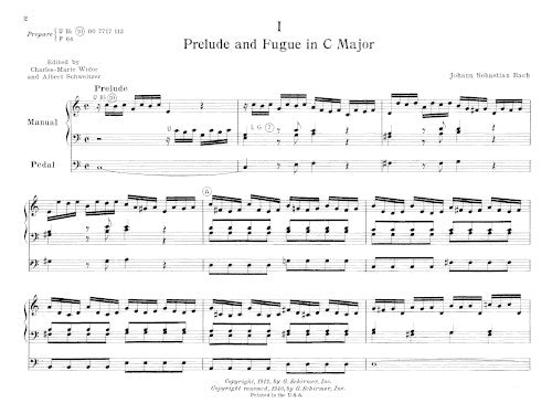 Eight Little Preludes and Fugues (BWV 553-560, edited for organ by Charles-Marie Widor)