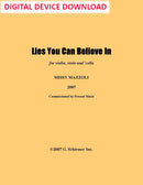 Lies You Can Believe In - Digital (Not Printable)