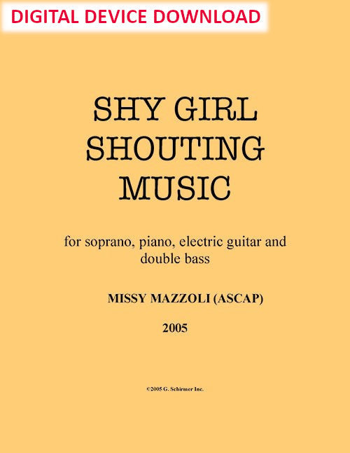 Shy Girl Shouting Music - Digital (Not Printable)