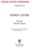 Sieben Lieder - Digital (Not Printable)