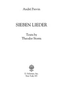 Sieben Lieder - Digital (Not Printable)